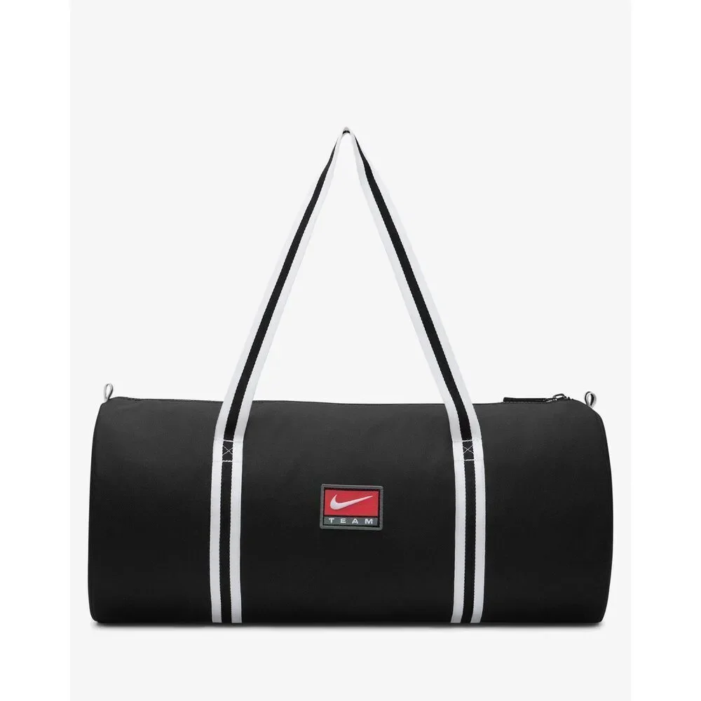Nike Heritage Duffel Bag Hybrid Shoe Dog Logo Black White Canvas Brand New LE
